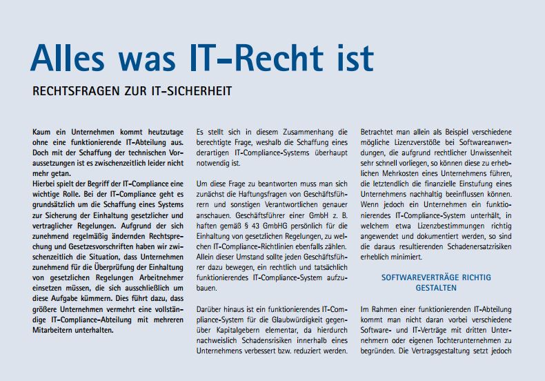 Redaktioneller Beitrag in IHK- Journal: “Wirtschaft in Ostwürttemberg”