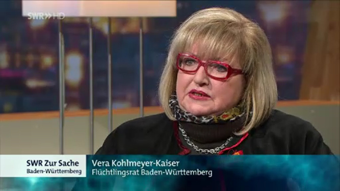 Rechtsanwältin Vera Kohlmeyer-Kaiser als Studiogast im SWR-Fernsehen in Stuttgart